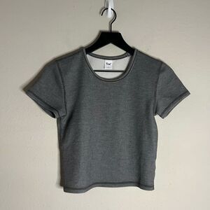 Aritzia TNA Waffle Knit Crop Tee Size M